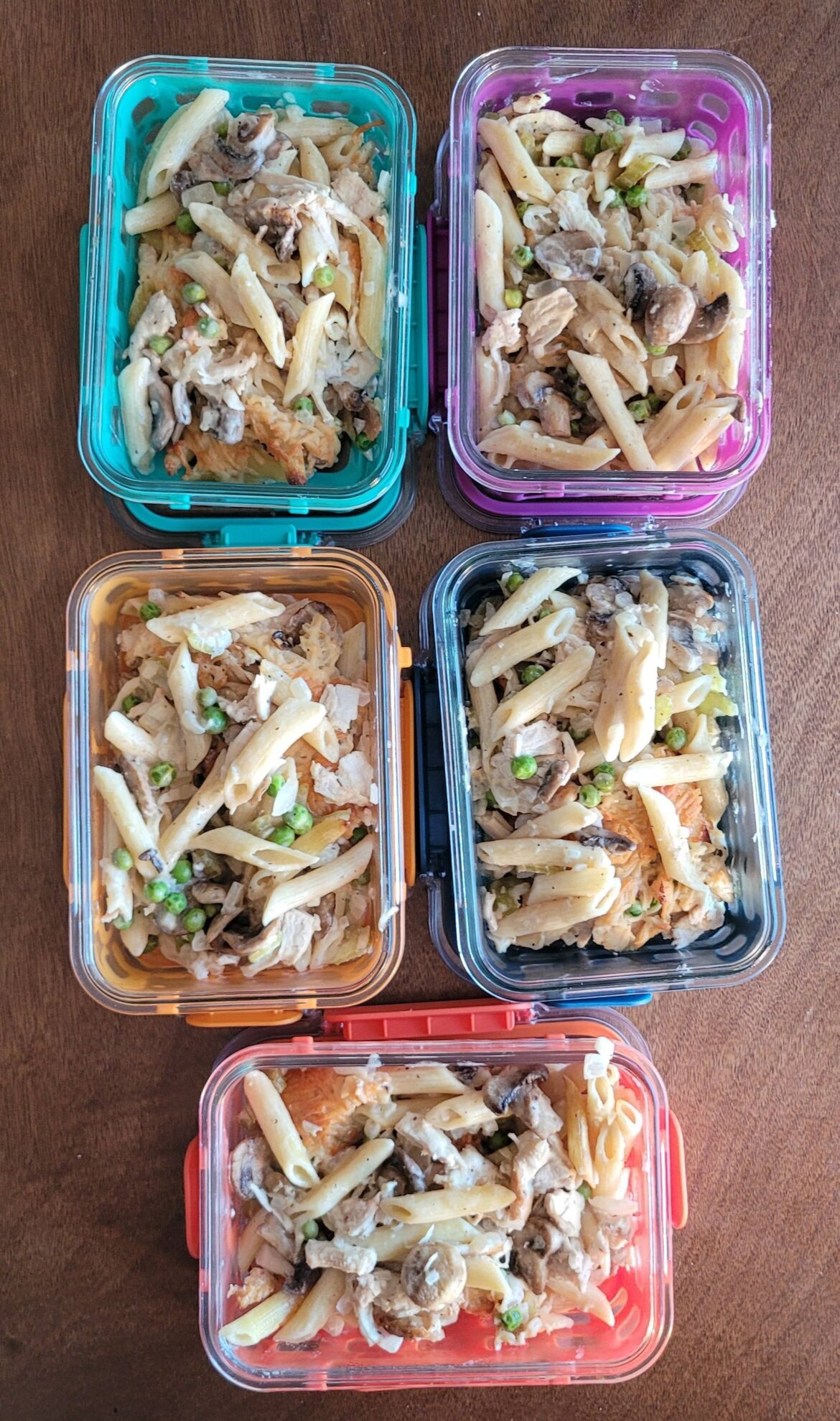 Lunches for this next week set: Turkey Pasta Bake