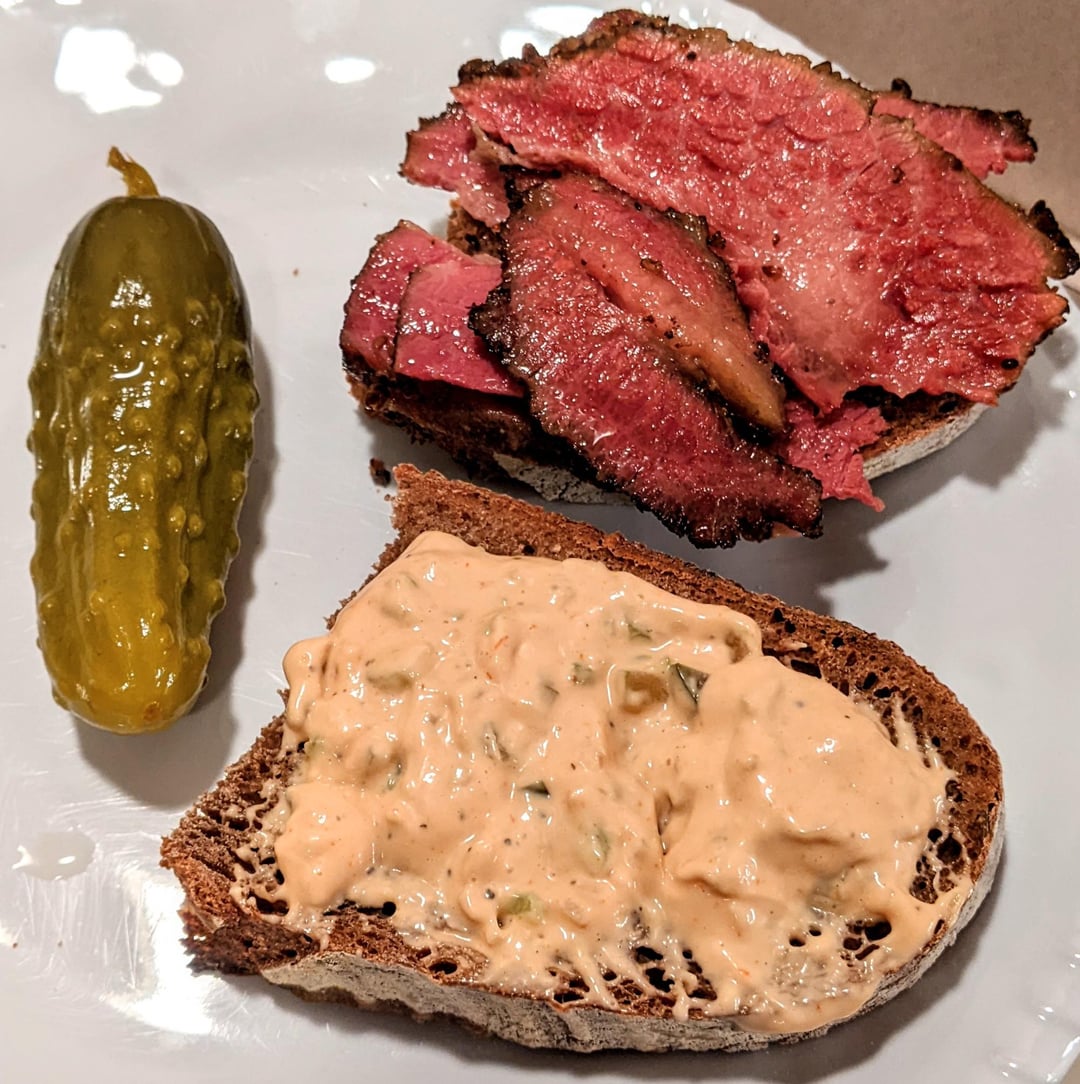 Brother made his RIDICULOUS pastrami, I made the dill pickle brine