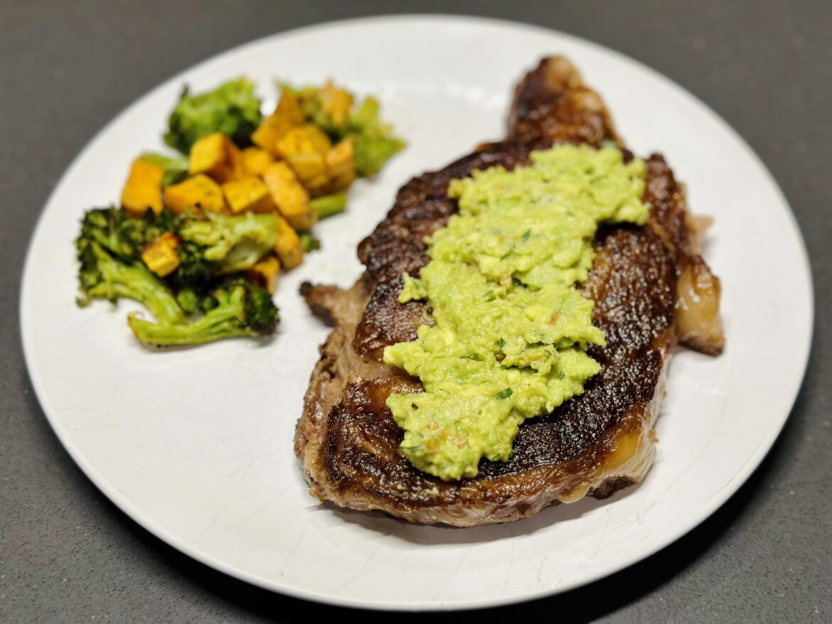 Pan-Seared Steak with Avocado Lime "Butter"