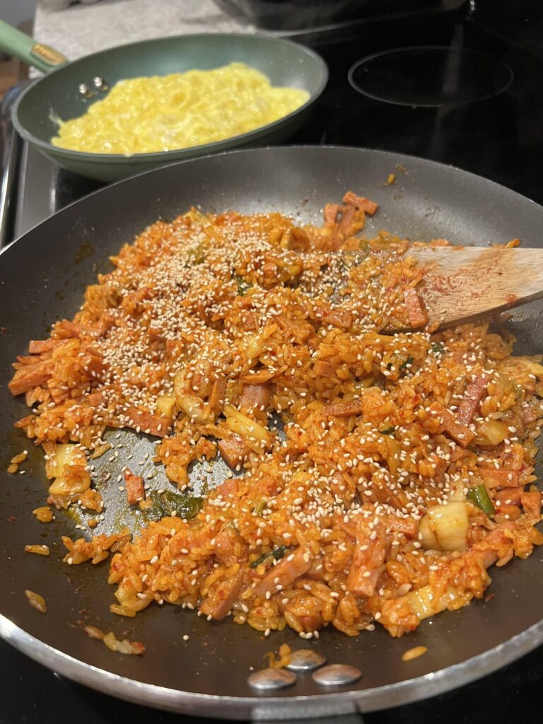 kimchi fried rice eggs