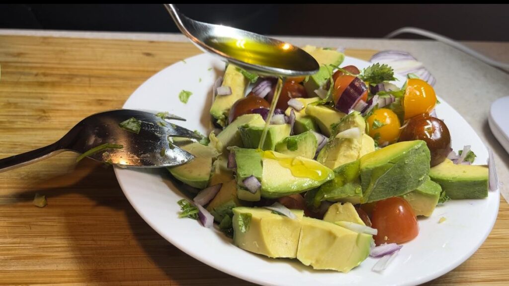 Cilantro-Lemon Chicken Thighs with Avocado and Tomatoes