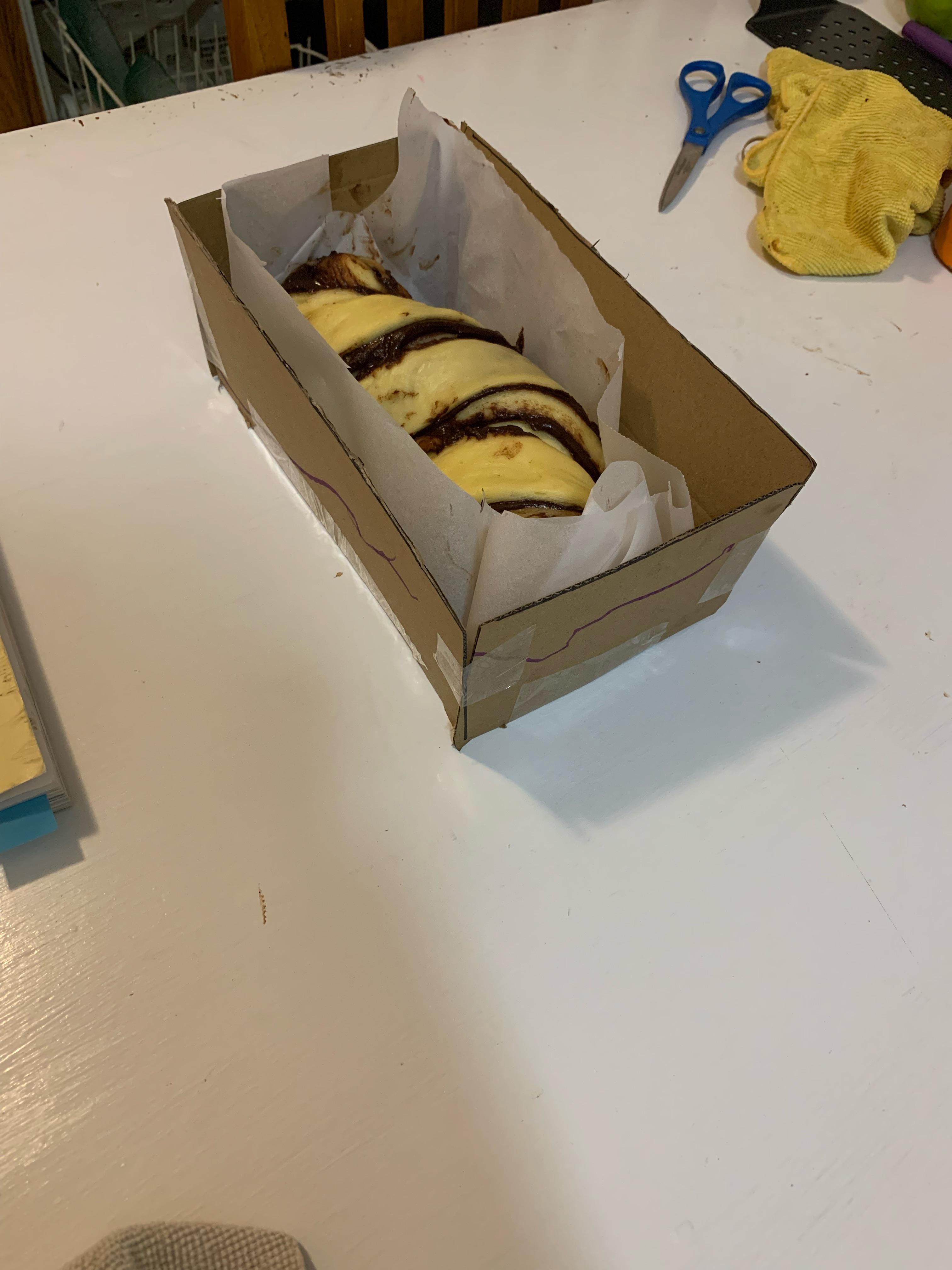 When you need to proof 2 loaves but only have one pan. You make a