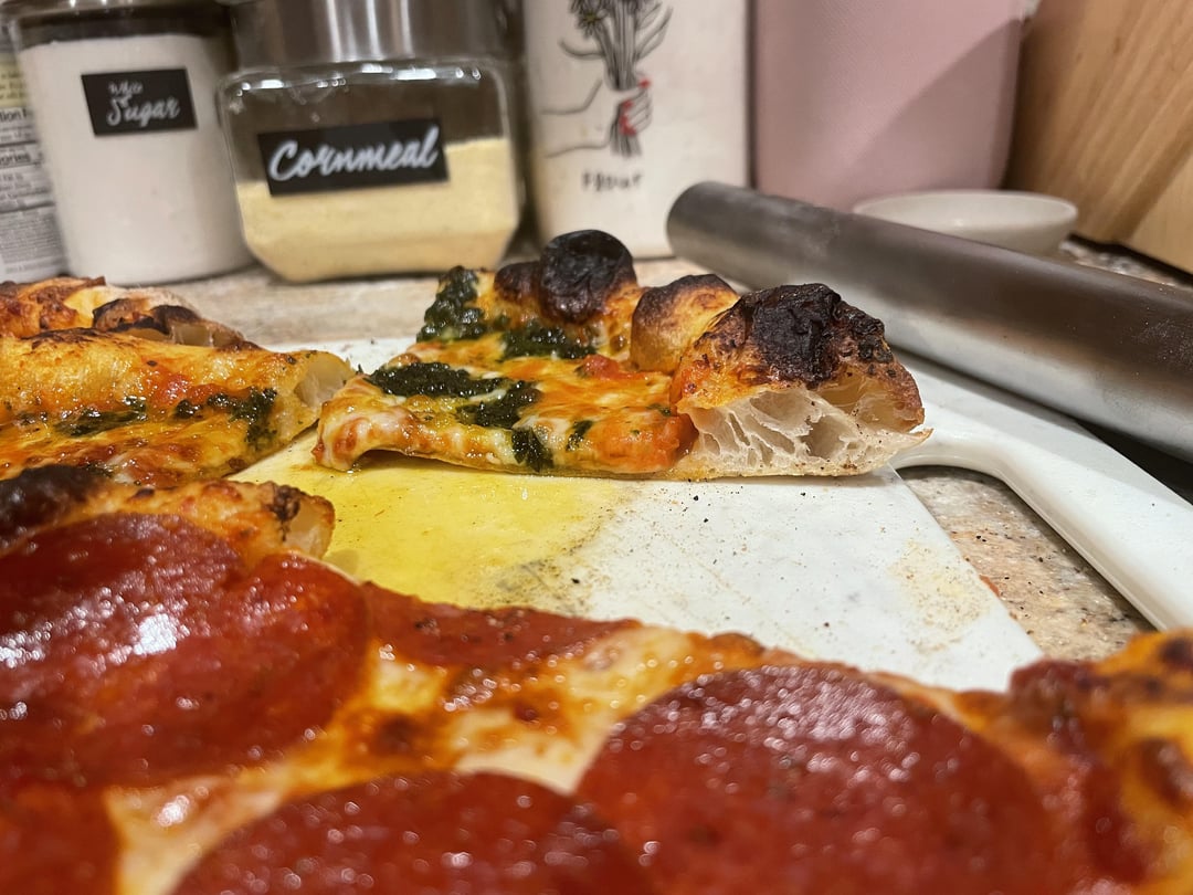 Went up to 80 hydration 4 pies from the steel Dining and Cooking