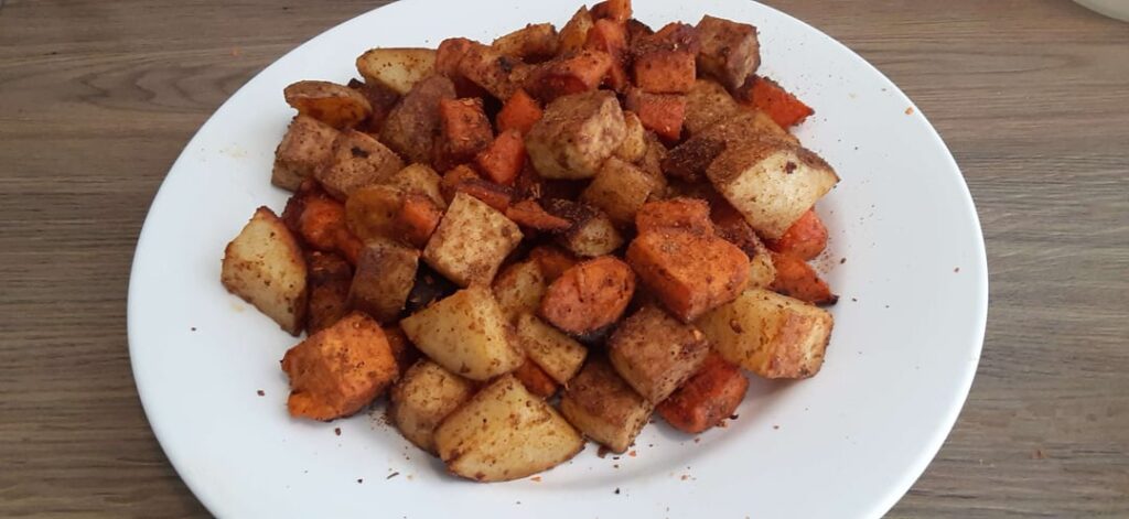 Spicy Roasted Root Veggies & Tofu
