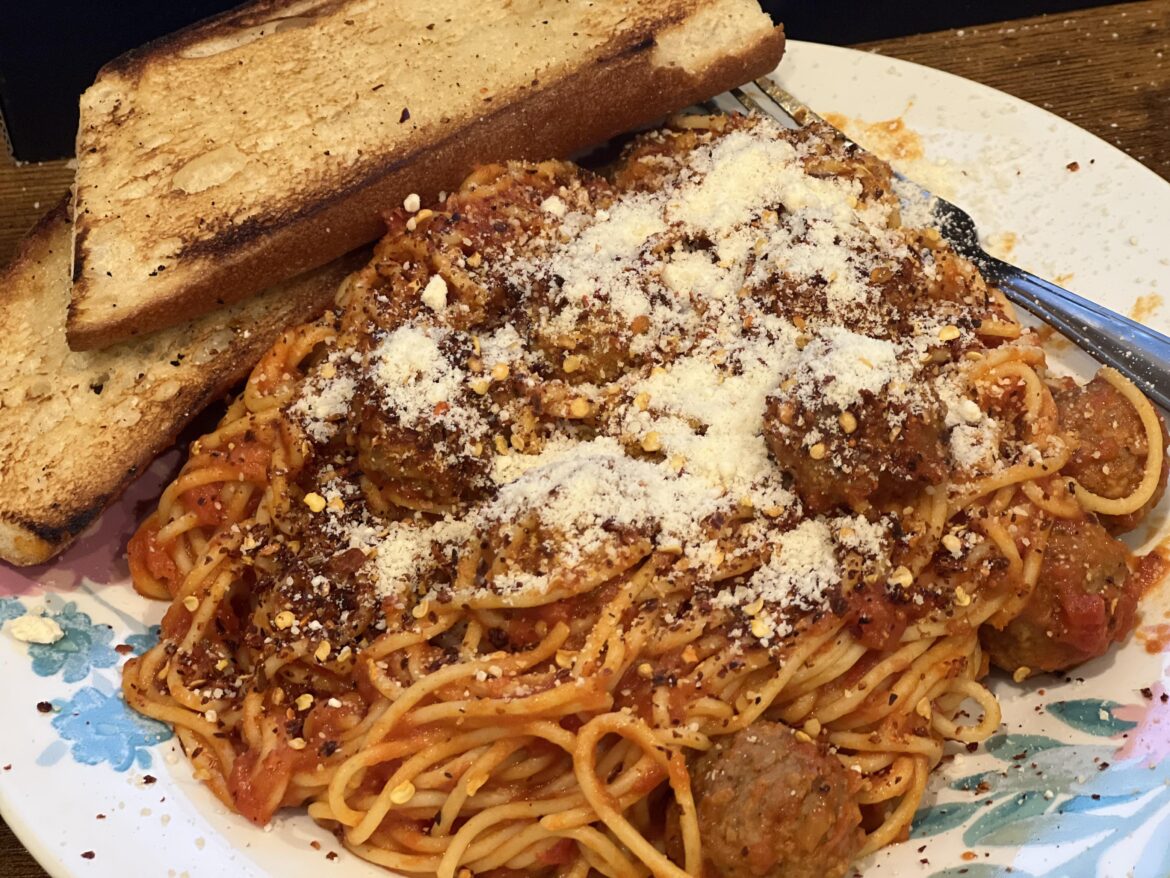 Some classic Spaghetti and Meatballs while watching Sopranos