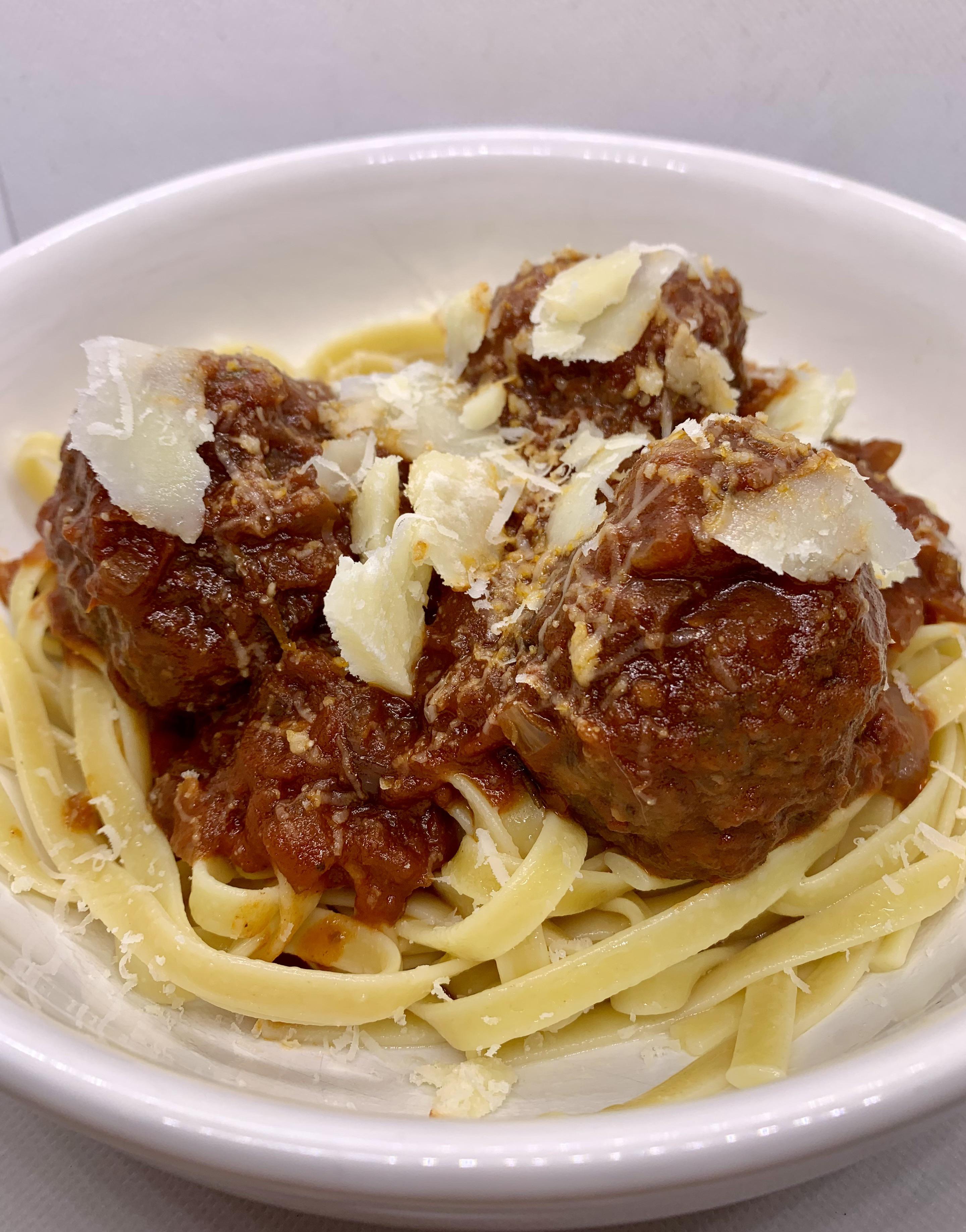 Homemade meatballs and red sauce Dining and Cooking