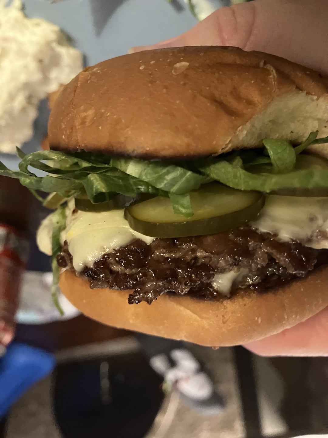 Anatomy of a smash burger 2 56 gram/2oz Patties, white American