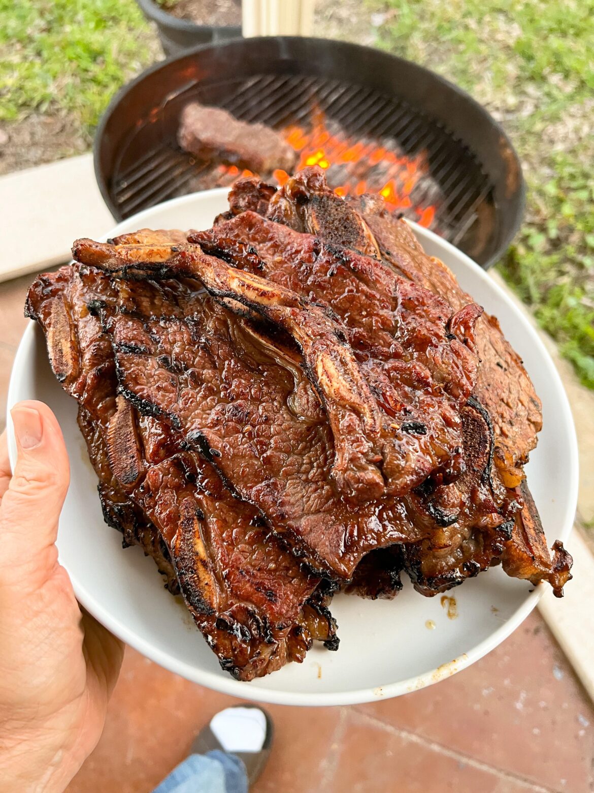 LA galbi cooked at home