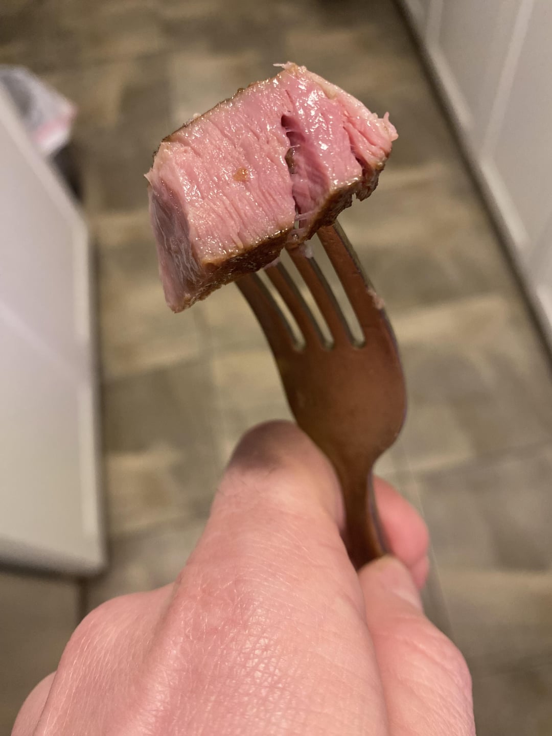 Pork shoulder steak is mindbending delicious. 140F/24hr Dining and