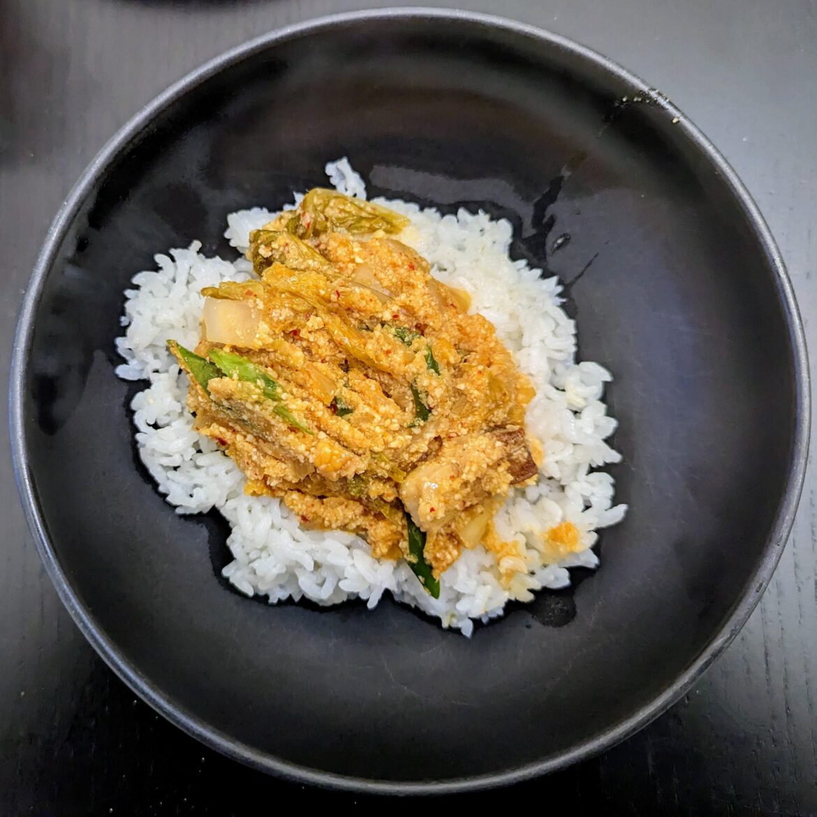 After homemade 두부 (dubu) comes 비지 찌개 (biji jjigae)!