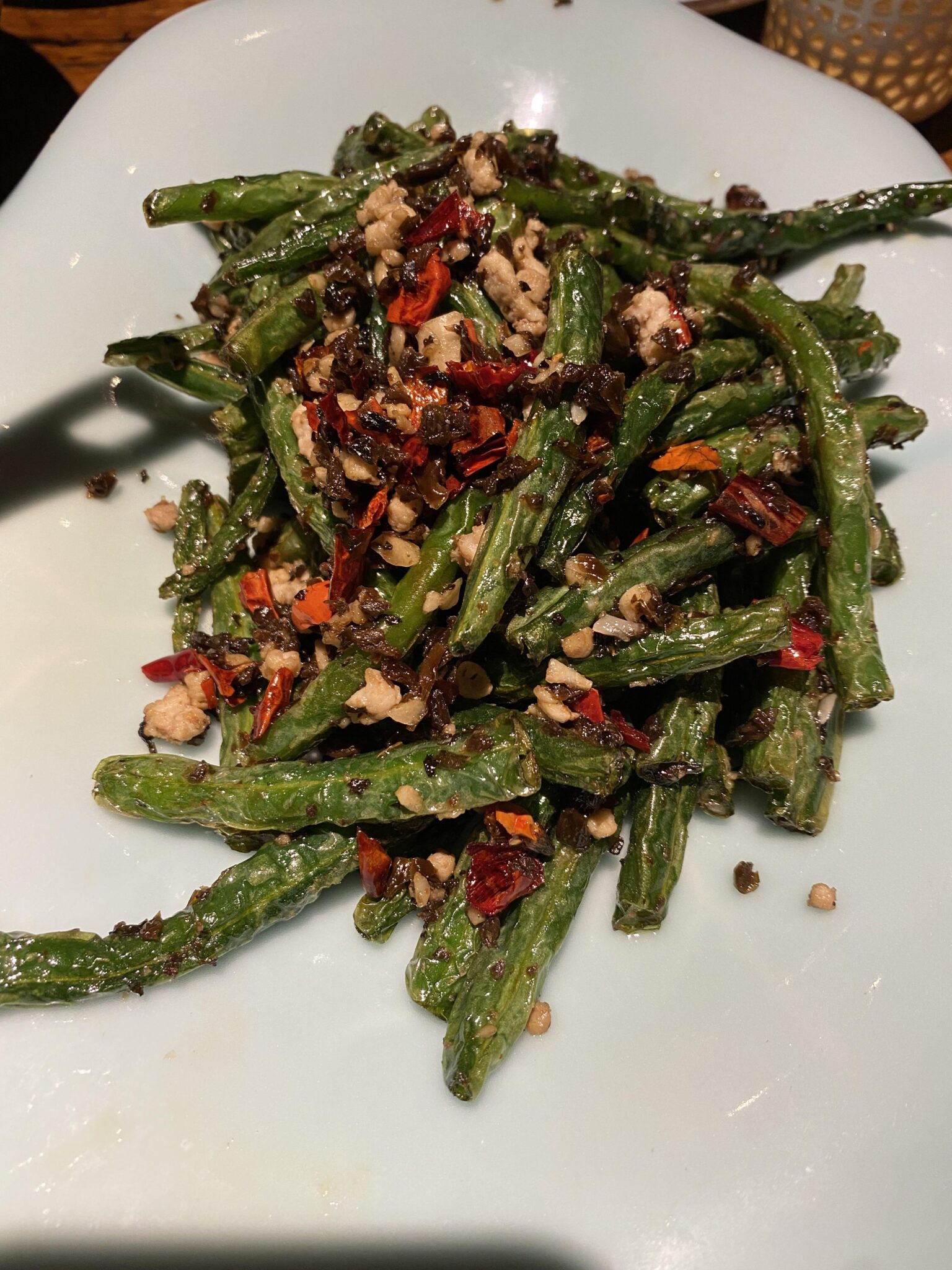 [OC] I had some string beans during my partner’s birthday dinner ...