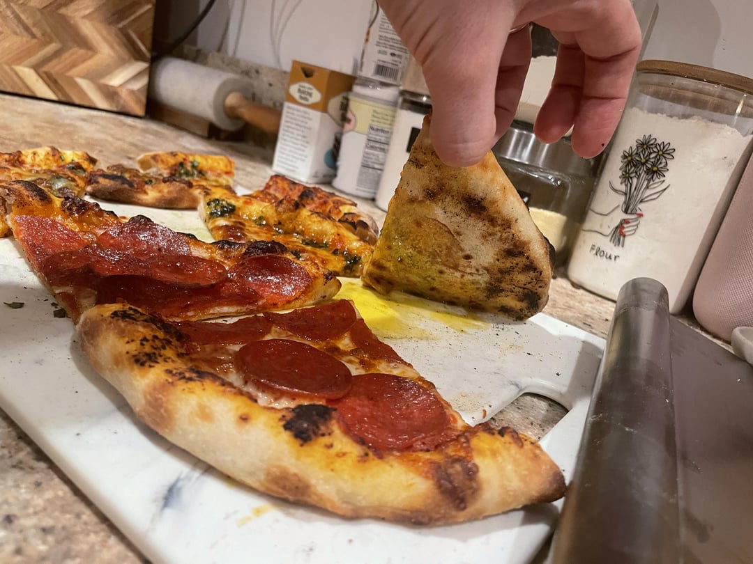 Went up to 80 hydration 4 pies from the steel Dining and Cooking