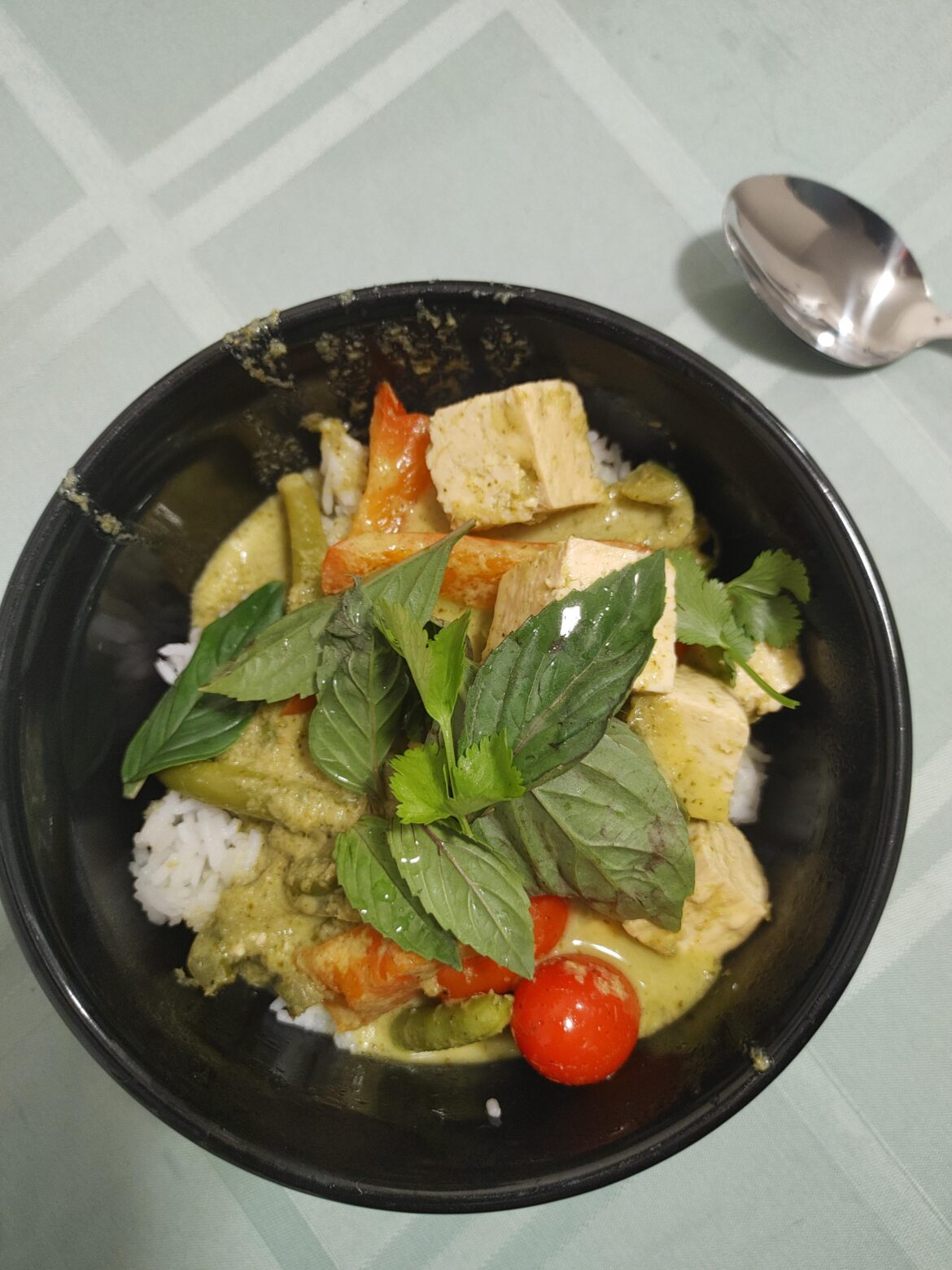 made a green curry tofu. soo good!