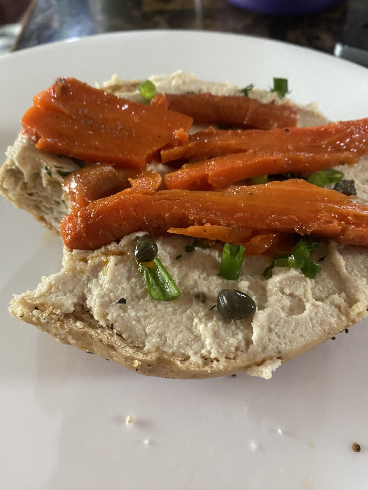 Vegan Lox and cream cheese!