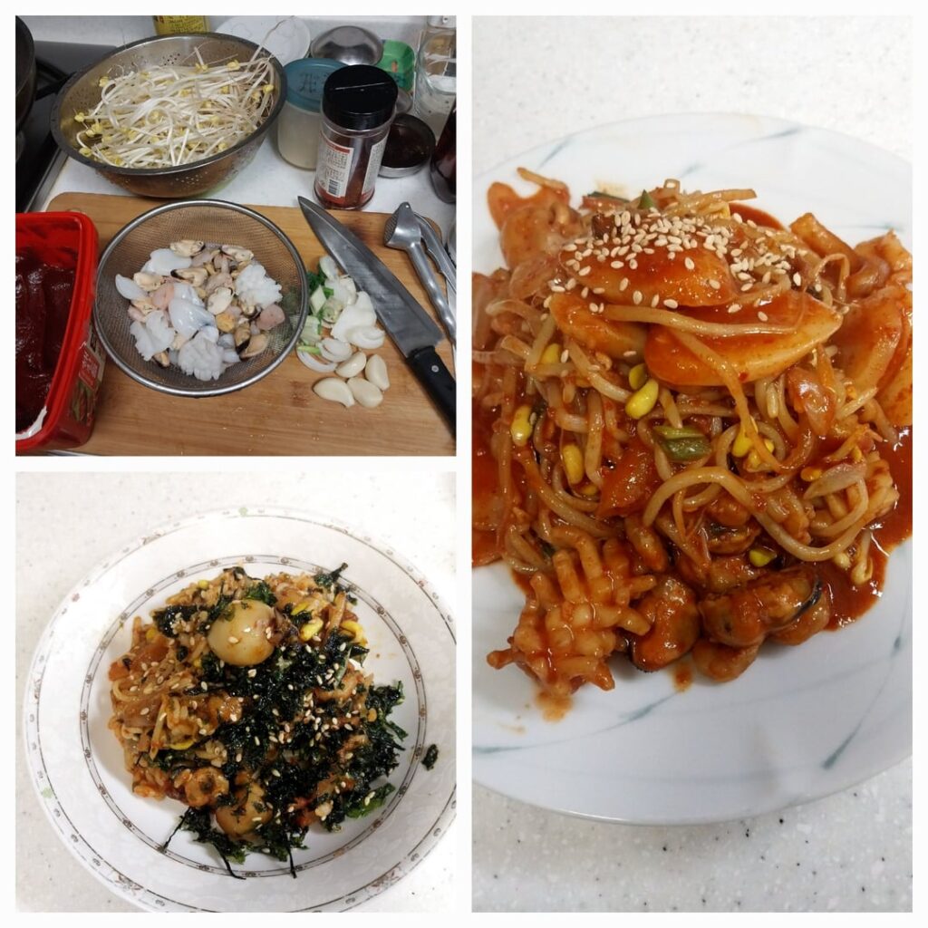 Simple Bean sprouts Seafood JJim & BOKKUMBAAB