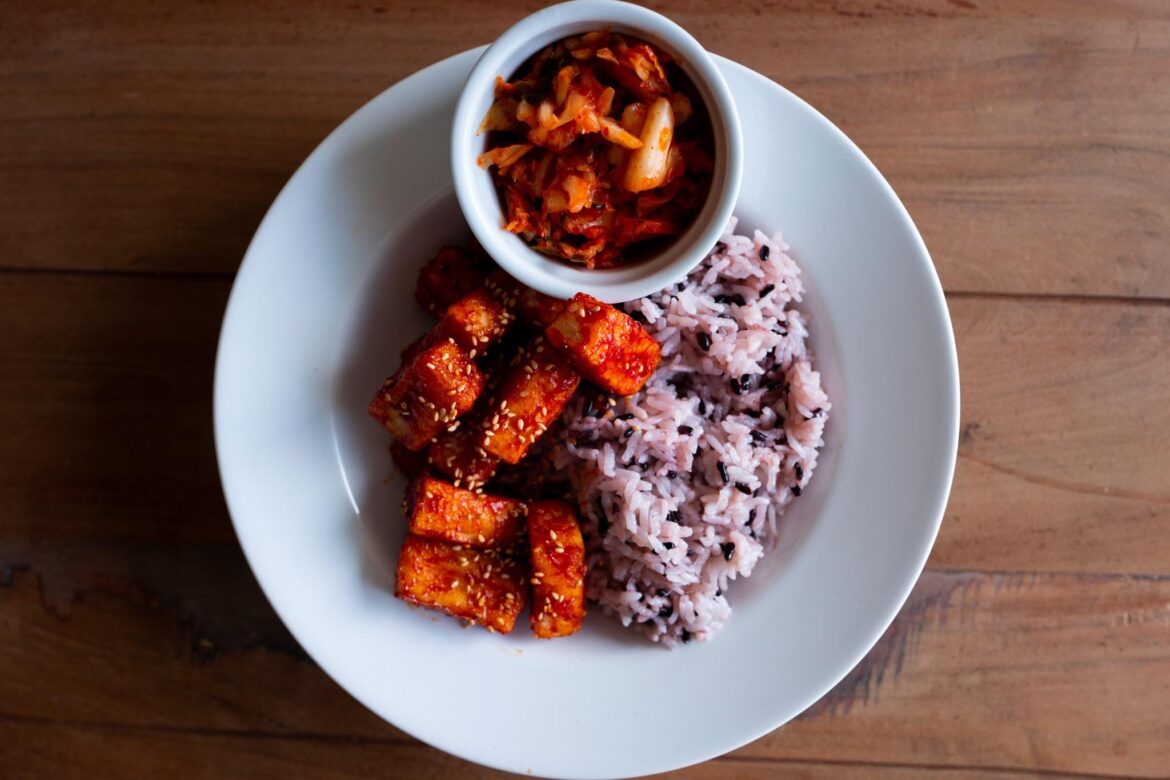 I made Maangchi's dubu-gangjeong.