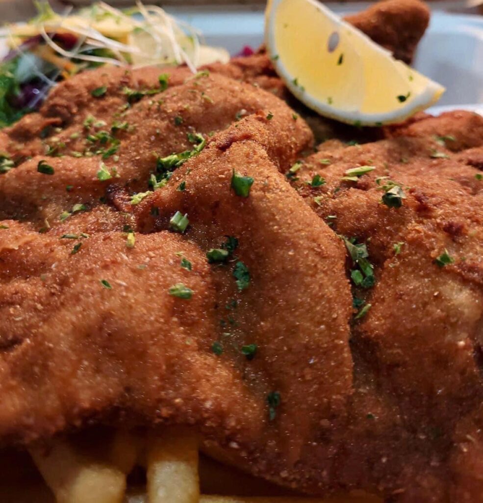 You will not taste the difference! Vegetarian Wiener schnitzel.