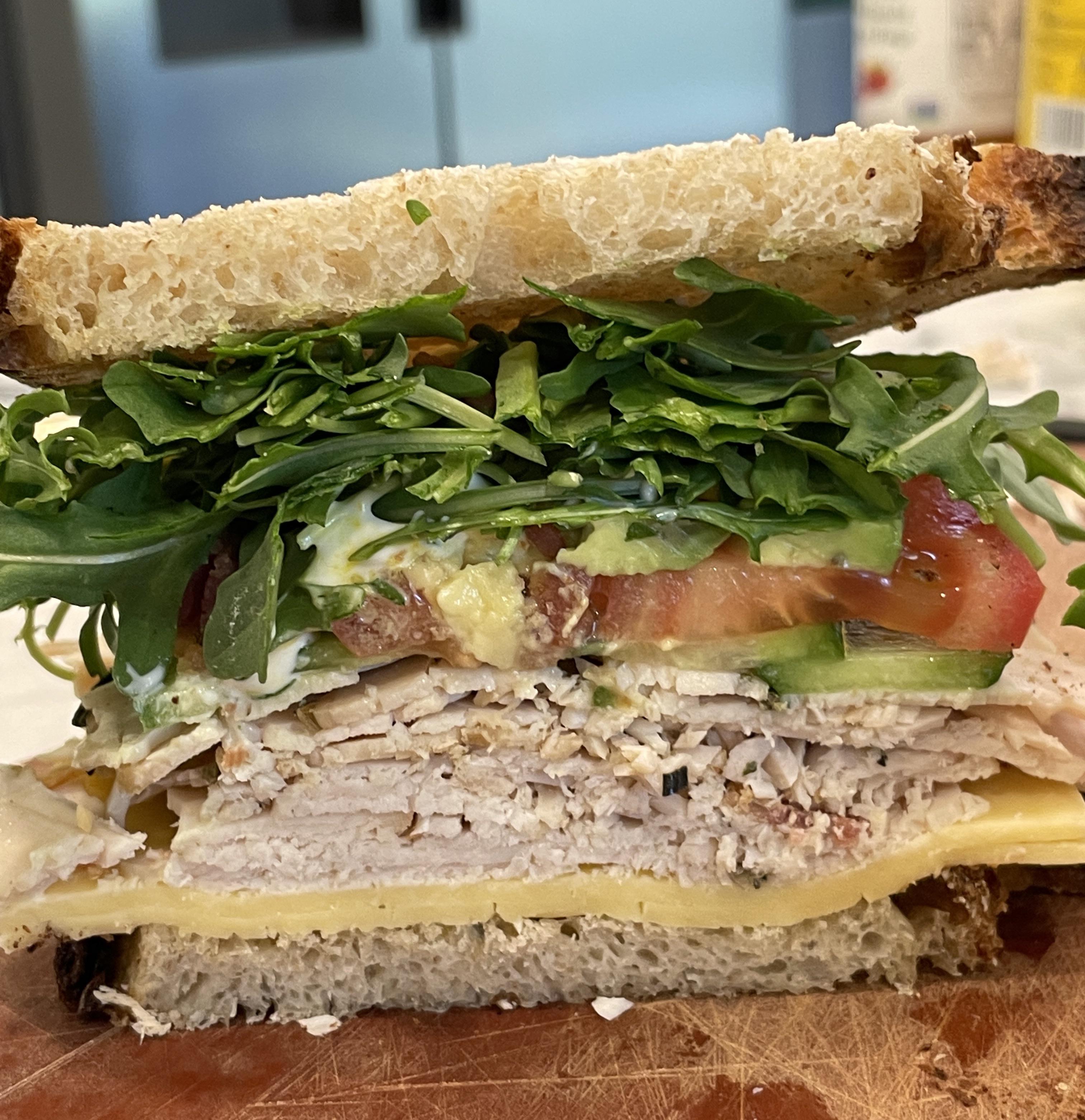 Turkey and Havarti on sourdough Dining and Cooking