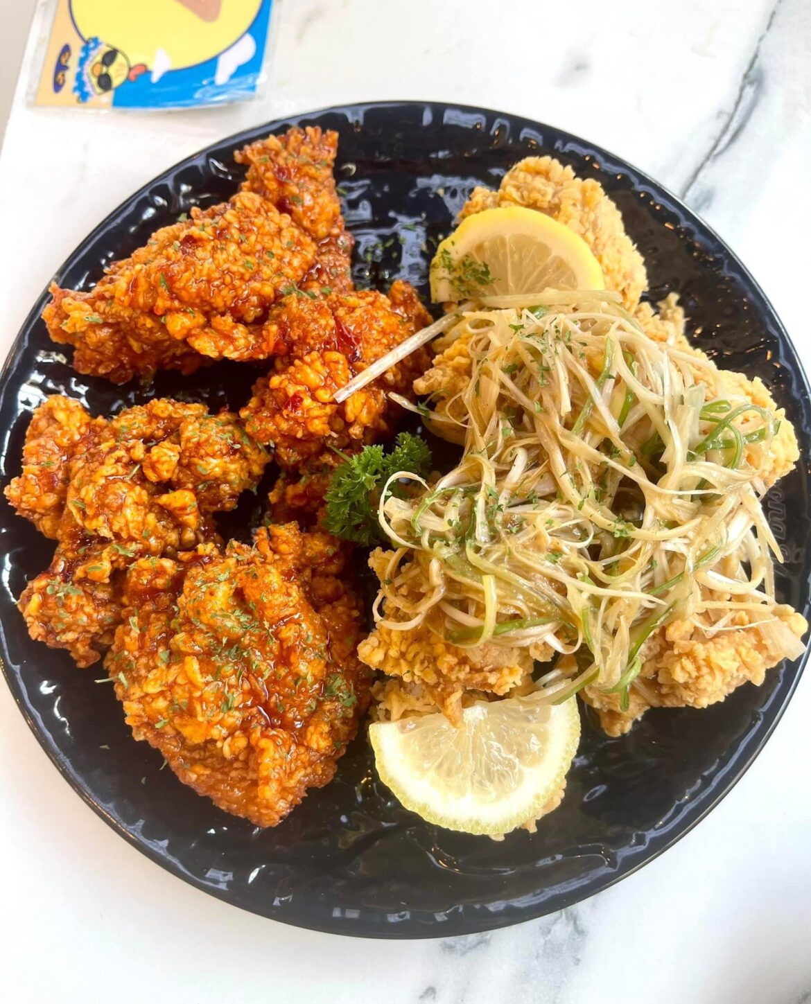 Spicy Garlic and Lemon Spring Onion from Choongman’s Chicken 🤤