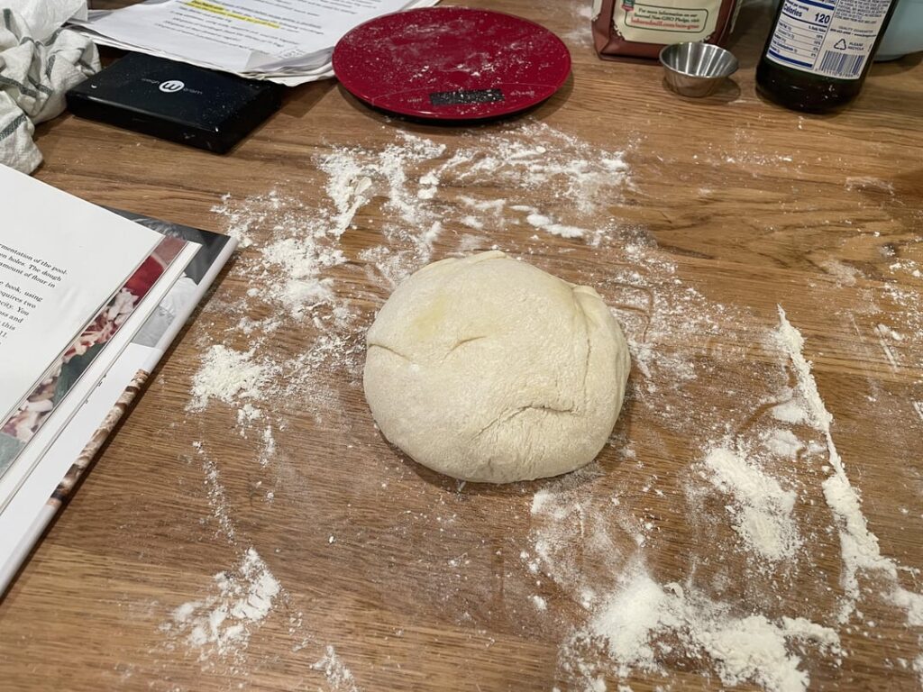 Made pizza with a sourdough starter