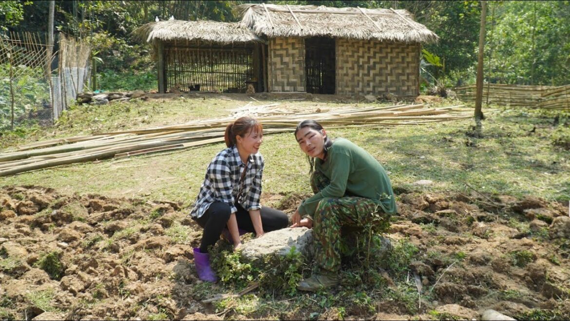 suddenly my girlfriend came to visit, let's do a vegetable garden together, survival alone