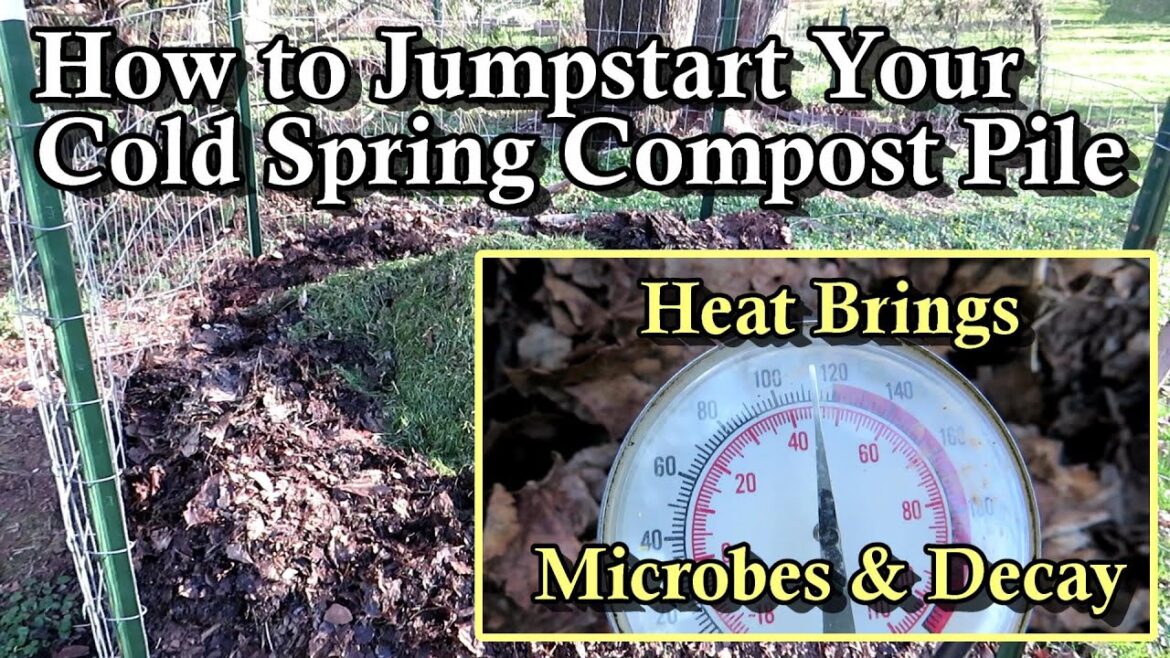 How to Heat Up & Jumpstart Your Compost Piles in Early Spring:  A Grass Core Brings Heat and Decay!