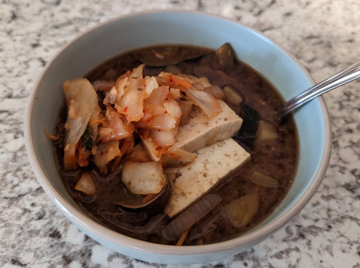 First attempt at Korean food. Doenjang Jjigae