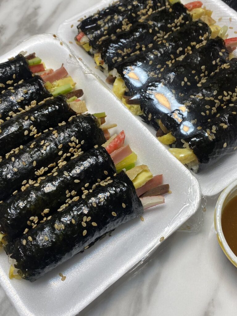 mayak kimbap and tteokbokki