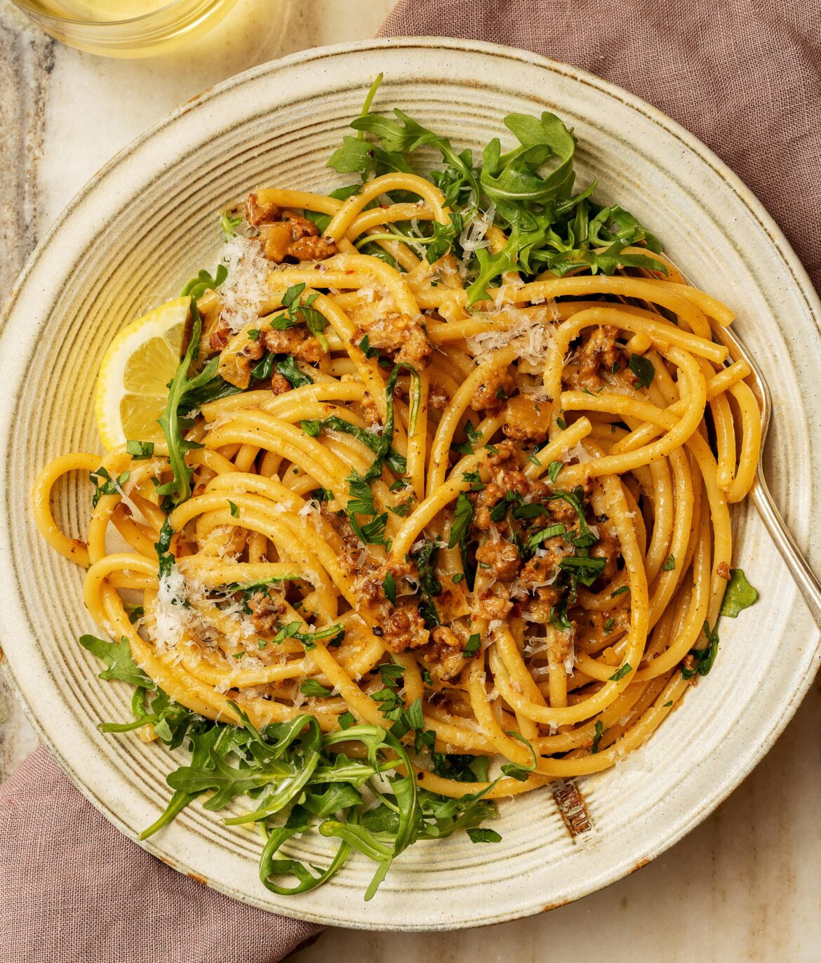 Creamy Lemon-Arugula Pasta