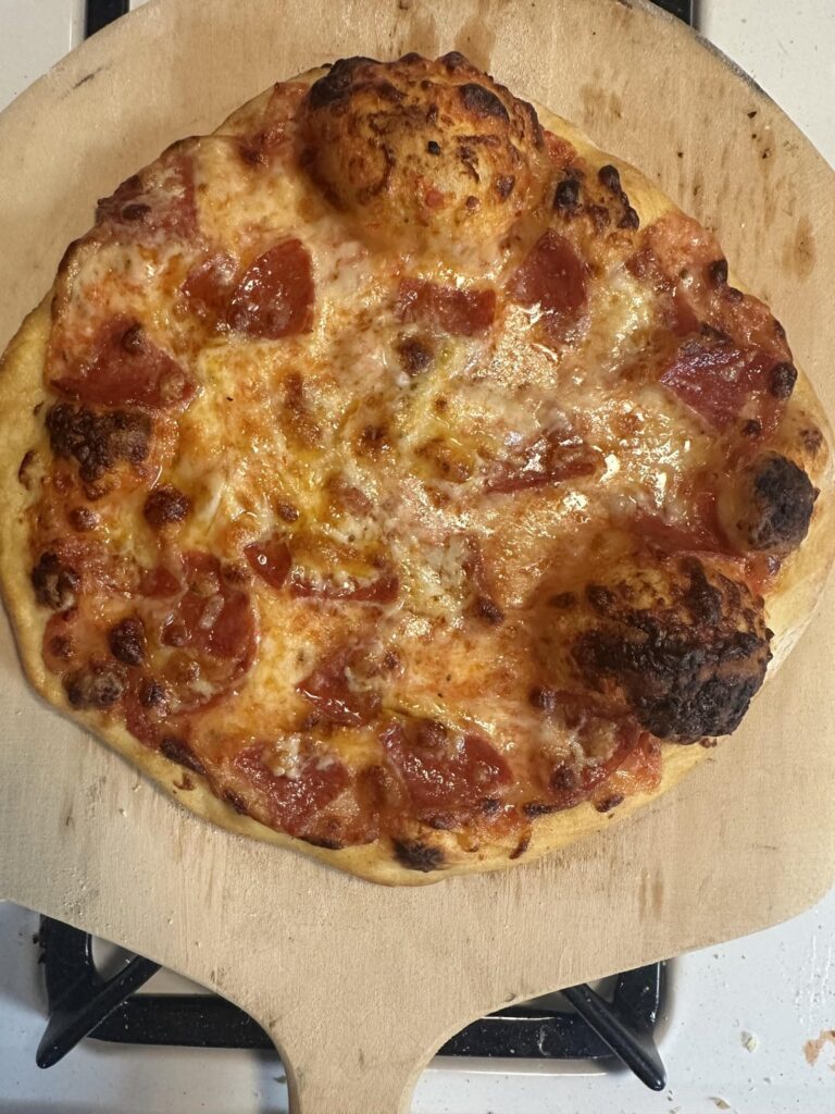 Our second try at a new pizza dough recipe