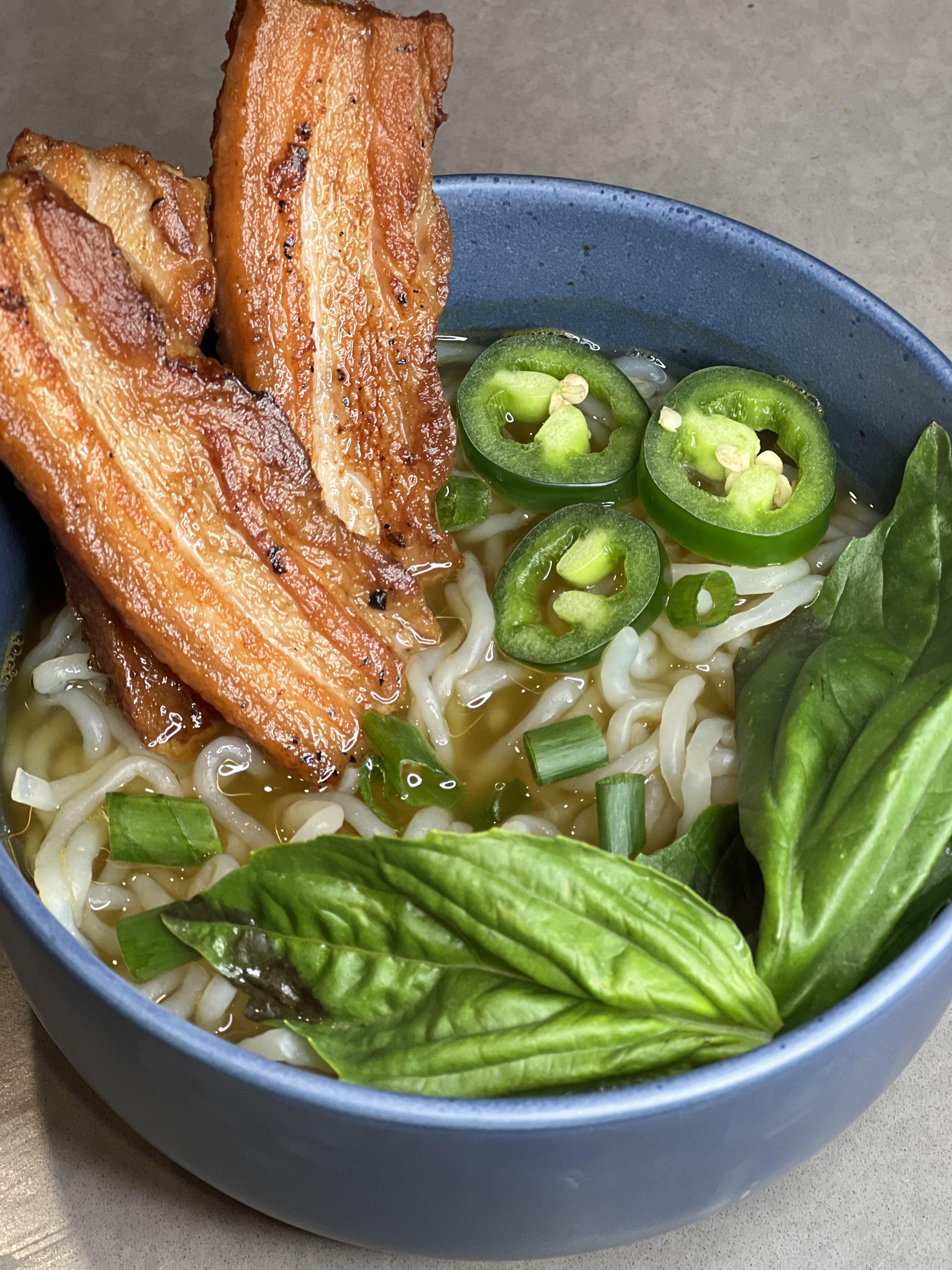 [homemade] Low Carb Pho w/ Pork Belly Dining and Cooking