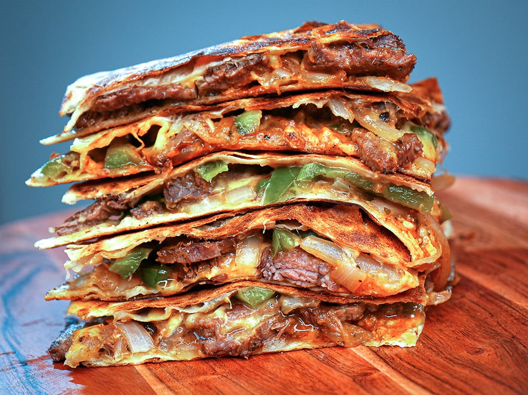 [Homemade] Flank Steak Quesadilla Dining and Cooking
