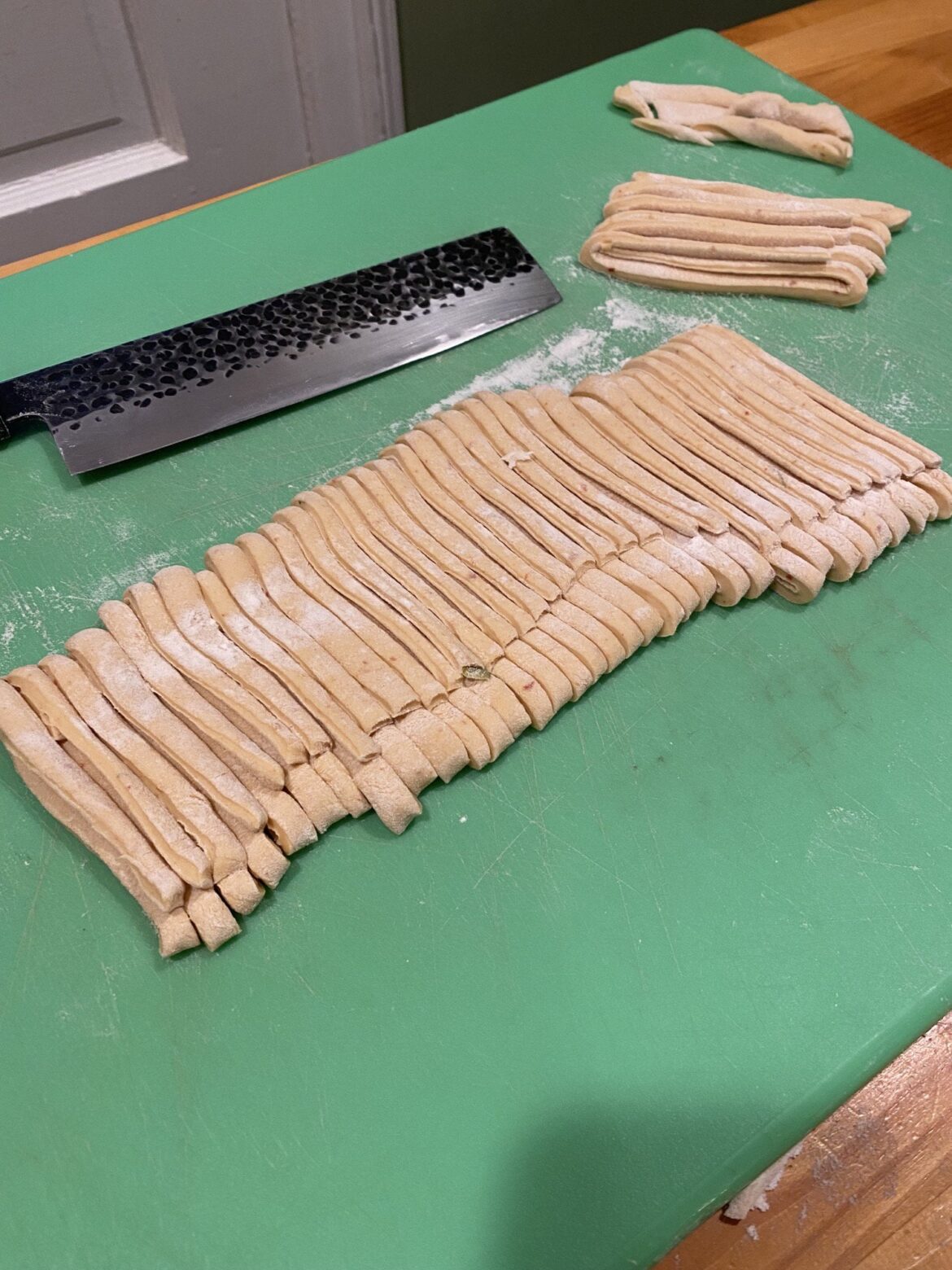 There’s nothing quite like fresh-made udon to pair with some stinky kimchi and fish cakes!