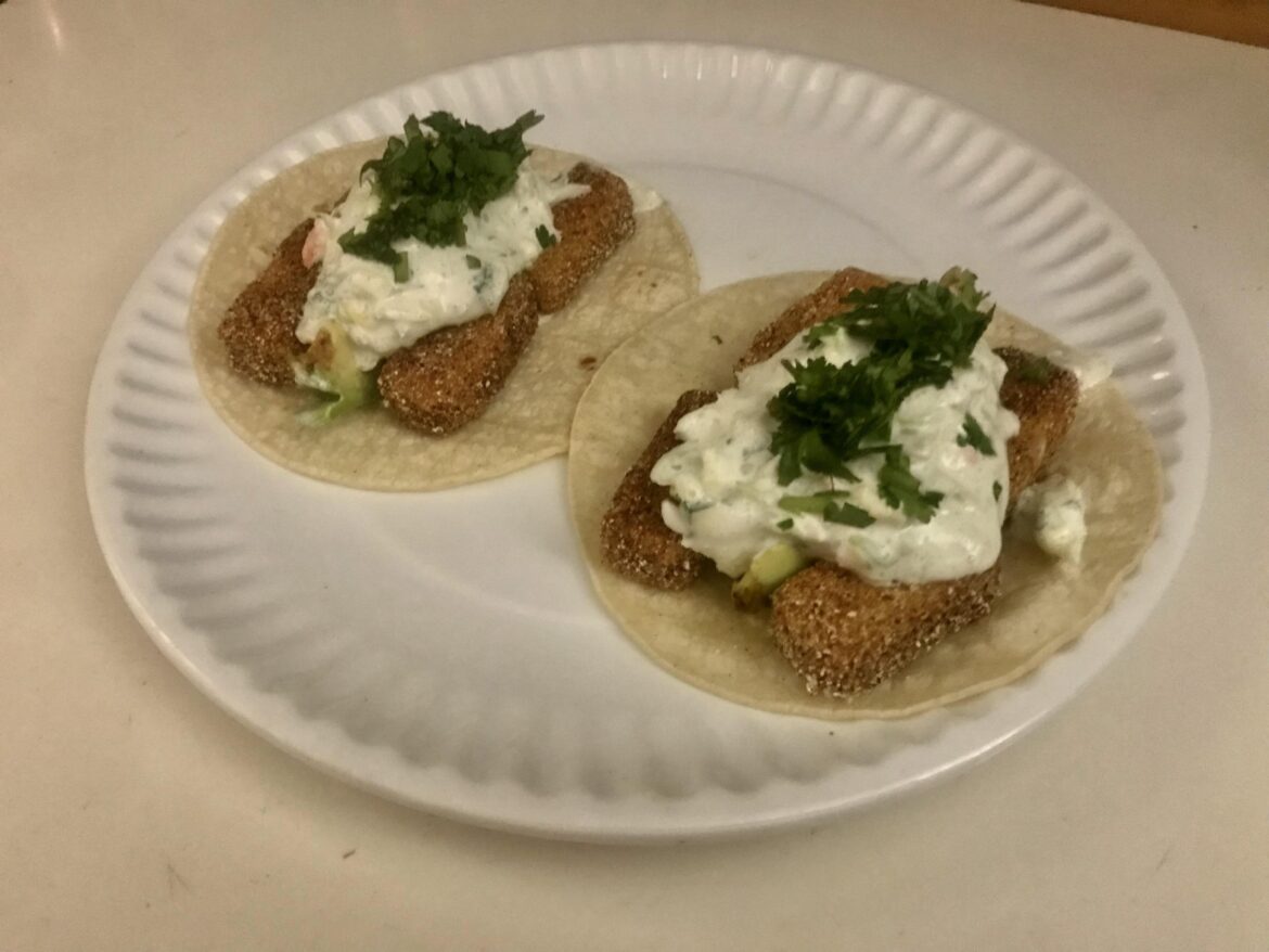 Tofu tacos with cilantro lime coleslaw