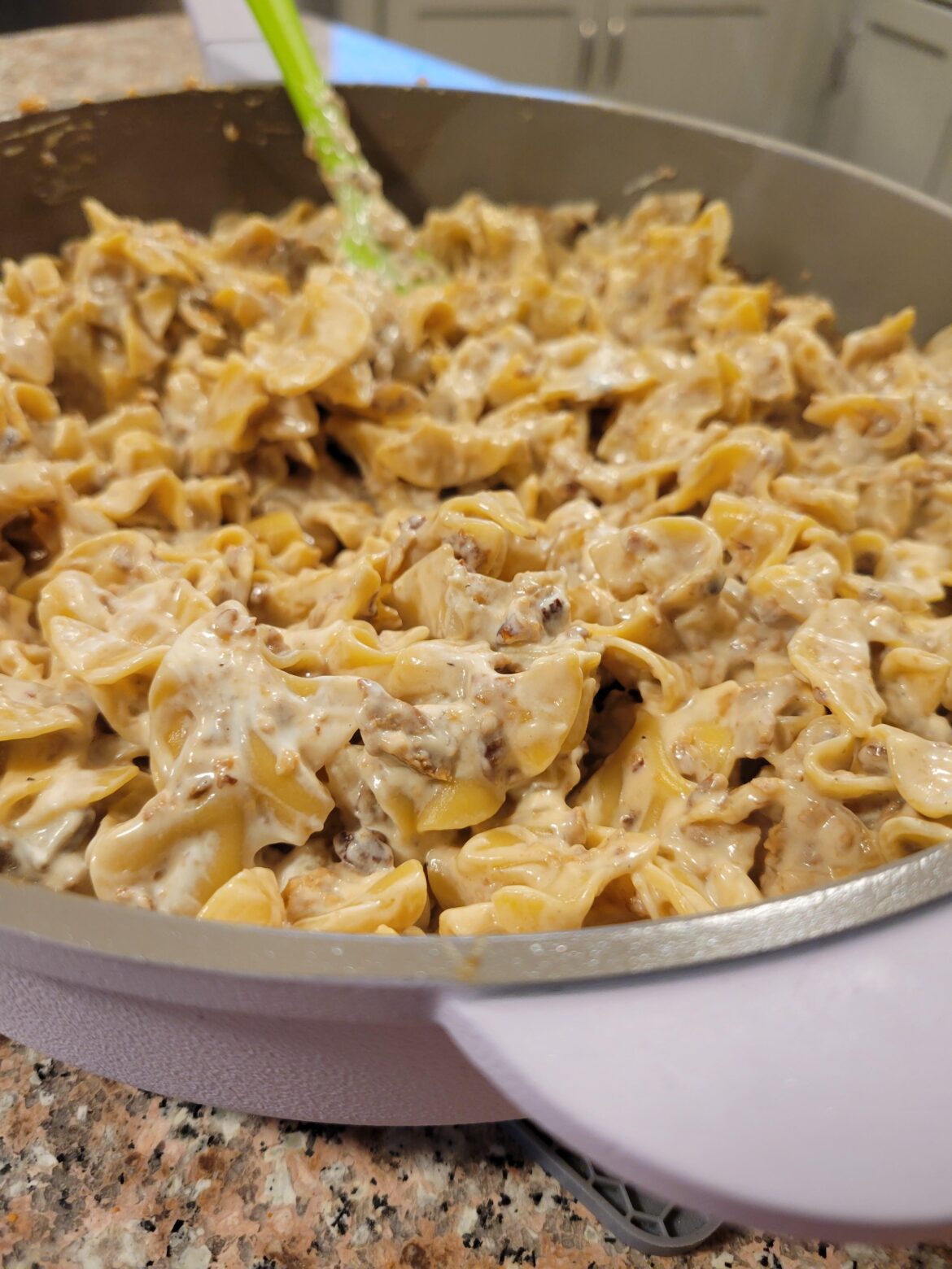 'Beef' Stroganoff for a rainy day dinner