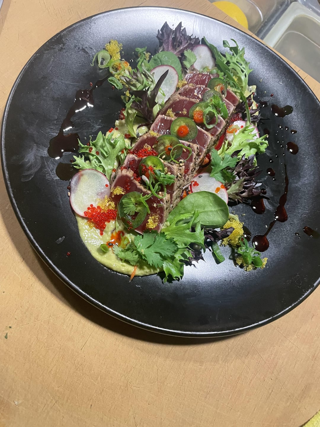 More stuff I gave to one of my friends Tuna tataki and a bunch of