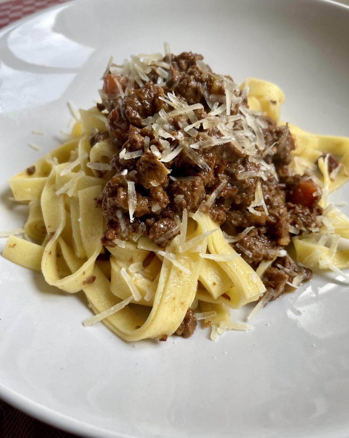 Ragù Bolognese with home-made Tagliatelle