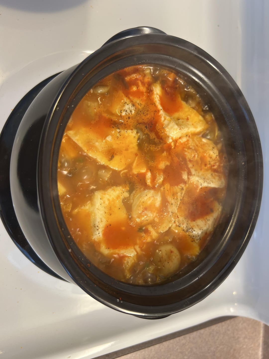Sundubujjigae in Korean pot Dining and Cooking