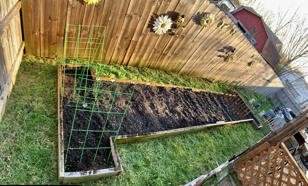 4x20 garden area. Today I direct sowed my lettuce and spinach