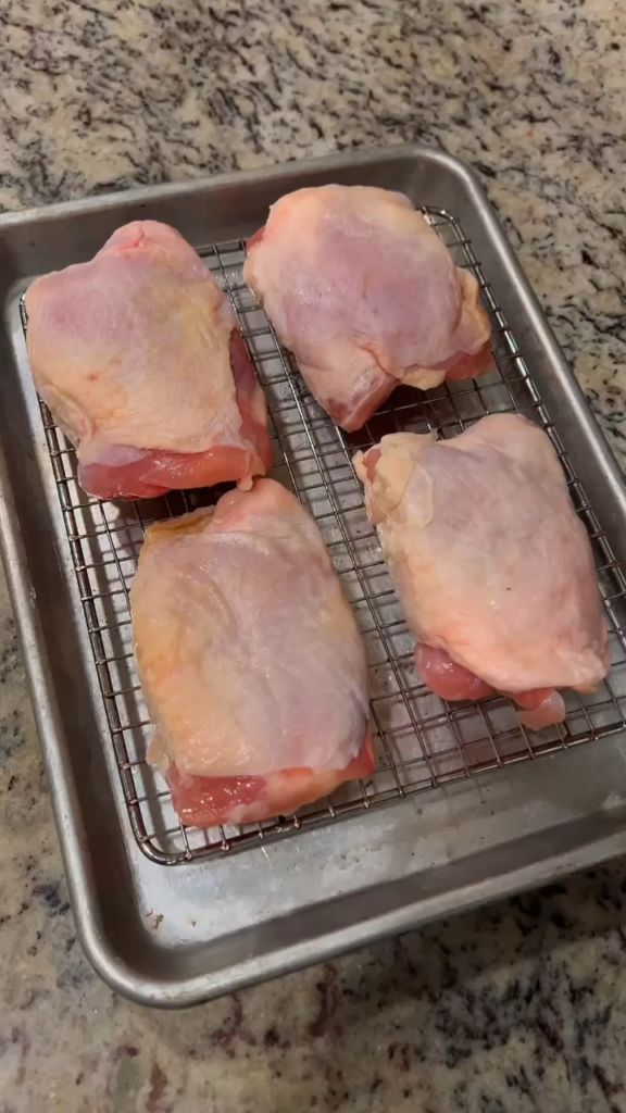 Secret to ultra-crispy chicken skin!