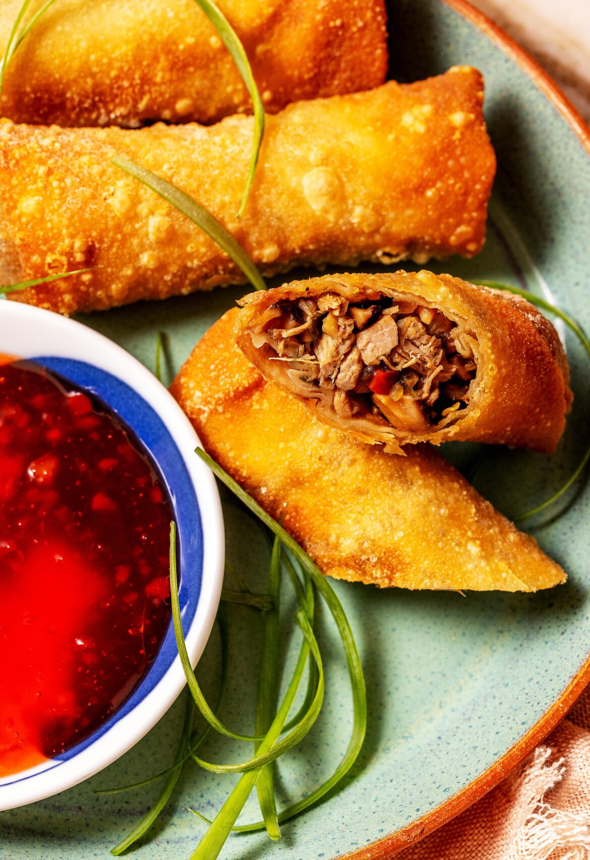 Spicy Duck Egg Rolls