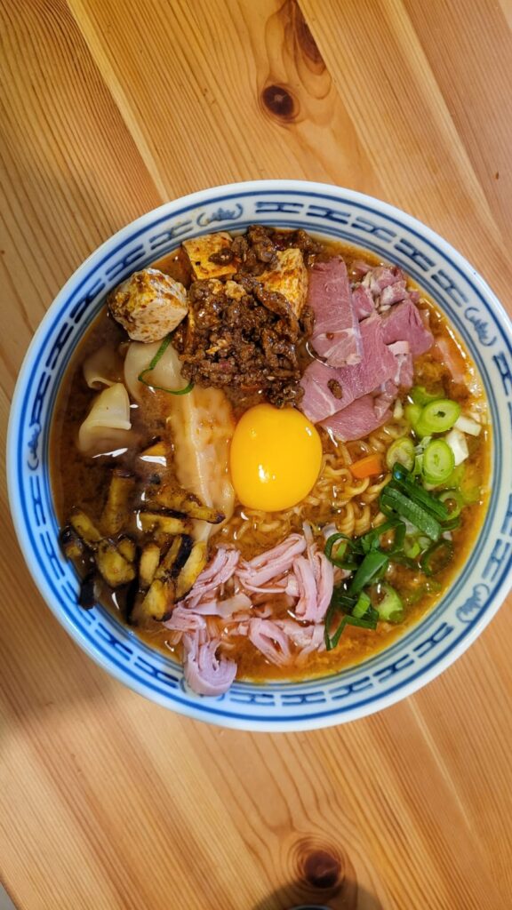 I call this "Empty the fridge"-Shin Ramyun