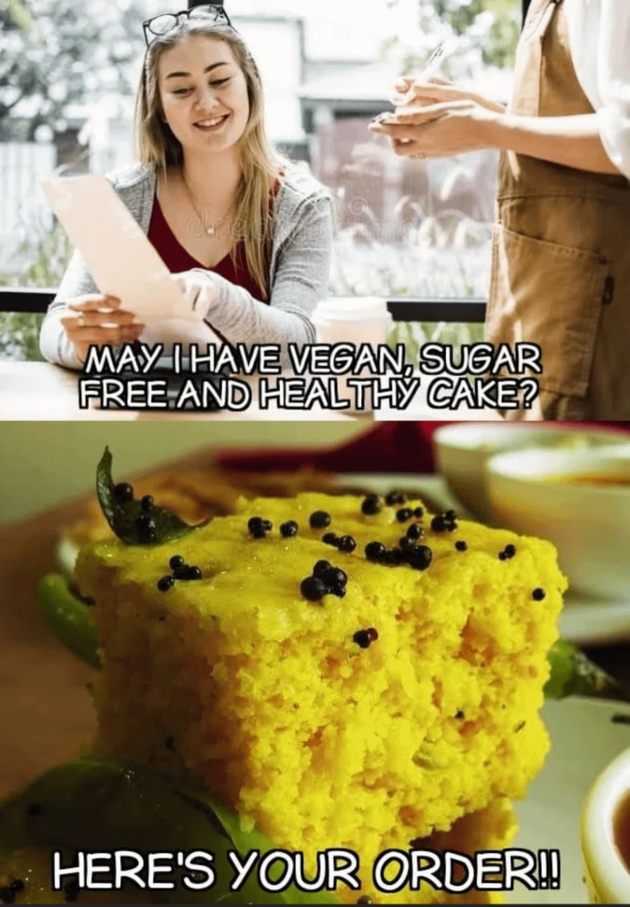 When restorent turn out to be Indian (served dhokla)