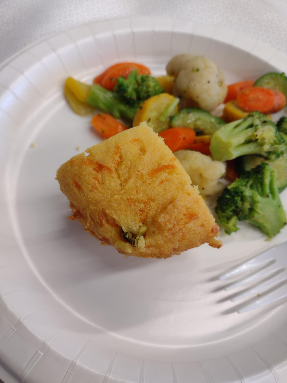 My work lunches usually don't have anything vegetarian but yesterday they had this so I was excited