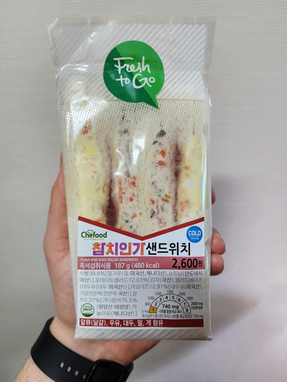 Tuna Salad, Egg Salad, and Strawberry Jam Sandwiches