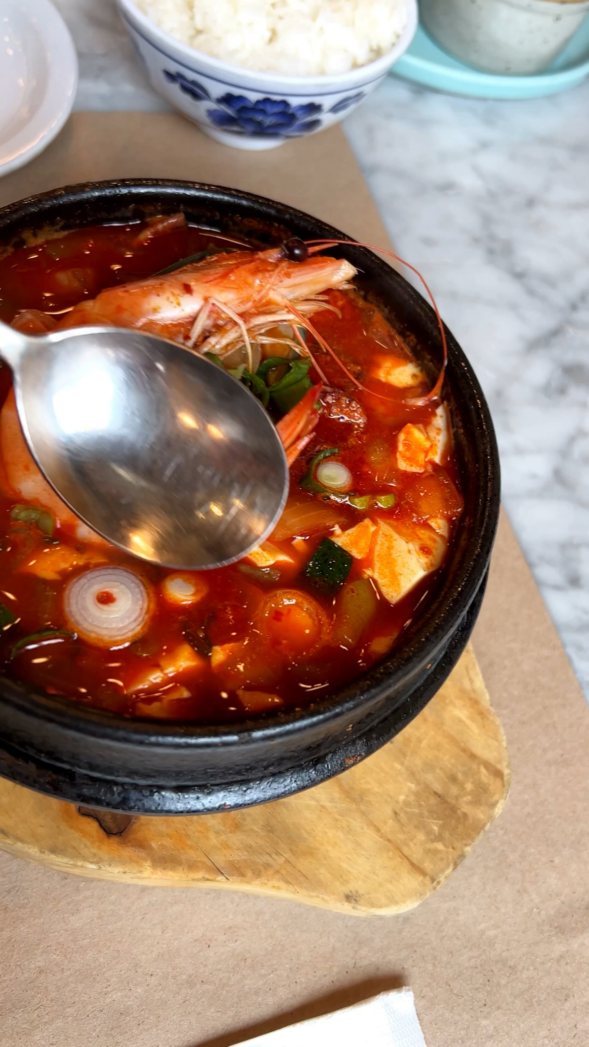 Soft tofu stew from KUUN in Brooklyn