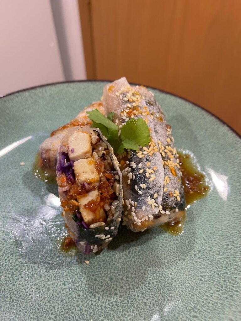 Crispy Tofu Spring Rolls