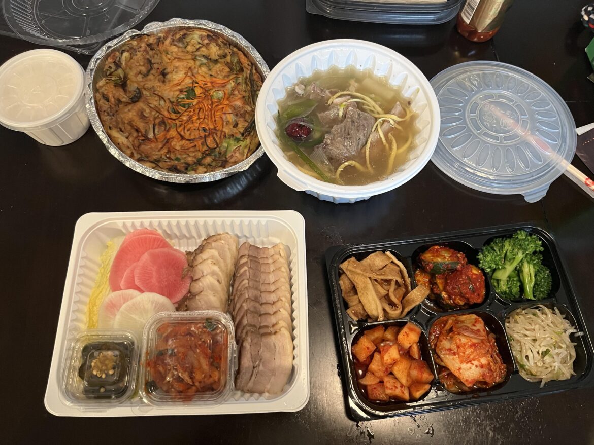 Tues dinner spread from Jang Su Jang