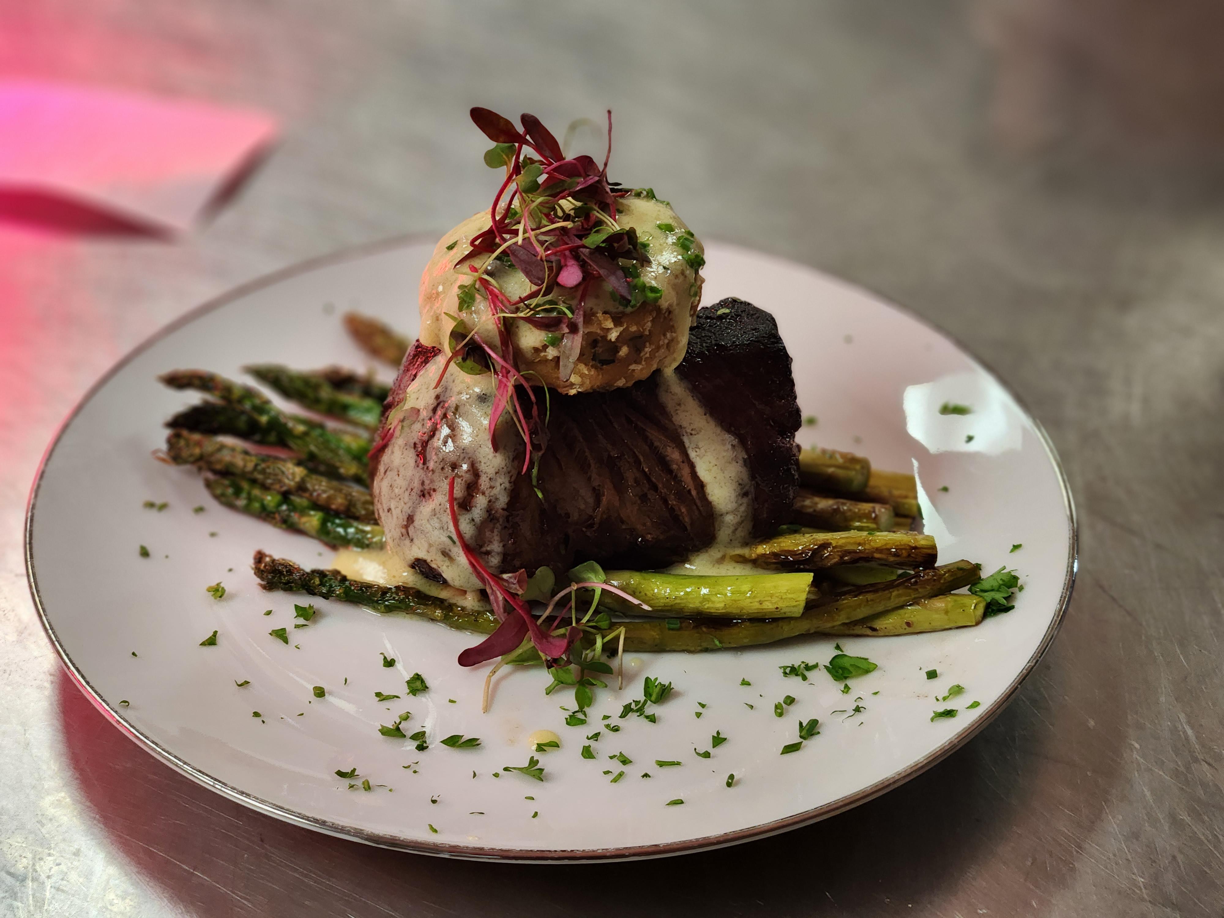 Simple steak oscar with a house made bearnaise sauce Dining and Cooking