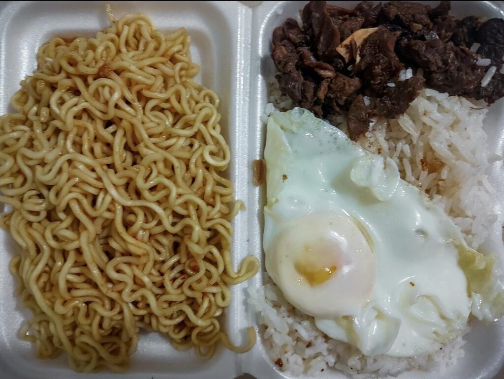 Indonesia's mi goreng fried noodle + Philippines' tapsilog
